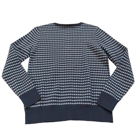 NWT LOFT Herringbone Cardigan Sweater Preppy Academia Capsule Closet S - Picture 2 of 7